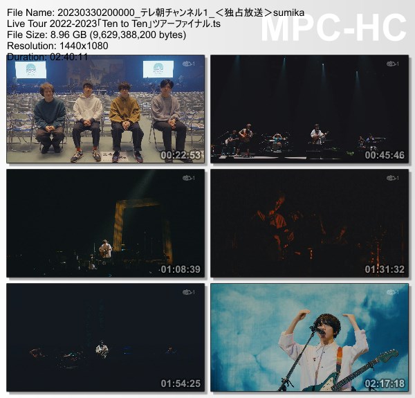 [TV-Variety] sumika Live Tour 2022-2023「Ten to Ten」ツアーファイナル (TeleAsa Ch1 2023.03.30)