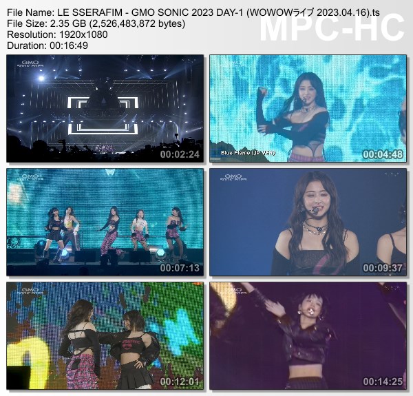 [TV-Variety] 르세라핌 LE SSERAFIM – GMO SONIC 2023 DAY-1 (WOWOWライブ 2023.04.16)