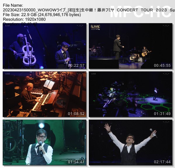 [TV-Variety] 藤井フミヤ CONCERT TOUR 2023 Special LoveSong (WOWOW Live 2023.04.23)