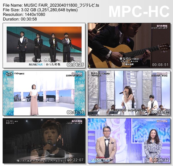 [TV-Variety] MUSIC FAIR – 2023.04.01