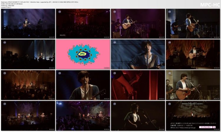 [TV-Variety] 秦基博 – SPACE SHOWER TV “LIVE with YOU” ～秦 基博～ supported by uP!!! (2023.04.12)