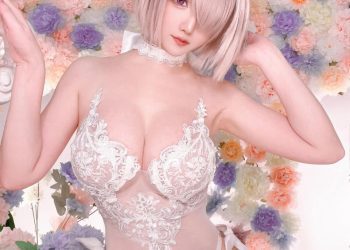 Cosplay 星之迟迟 NO.147 3月计划C 玛修婚纱 [78P]