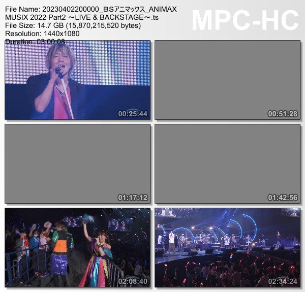 [TV-Variety] ANIMAX MUSIX 2022 Part2 ~LIVE & BACKSTAGE~ (BS Animax 2023.04.02)