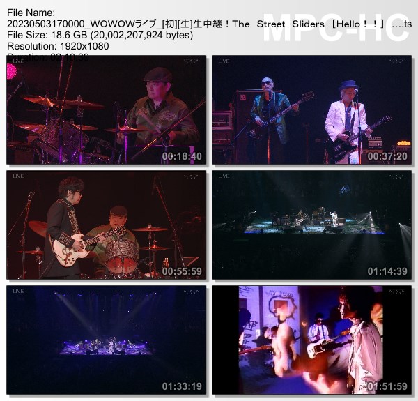 [TV-Variety] The Street Sliders [Hello!!] -2023年5月3日@日本武道館- (WOWOW Live 2023.05.03)